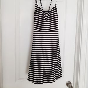 Old Navy black and white stripe mini dress